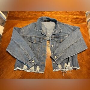 Blue B Open Back Rhinestone Jacket NWOT